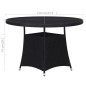 vidaXL Mesa de jardín 110x74 cm ratán sintético negro vidaXL Mesa de jardín 110x74 cm ratán sintético negro