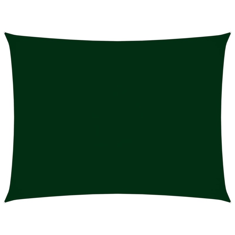 vidaXL Toldo de vela rectangular tela Oxford verde oscuro 2x4,5 cm