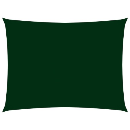 vidaXL Toldo de vela rectangular tela Oxford verde oscuro 2x4,5 cm