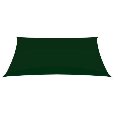 vidaXL Toldo de vela rectangular tela Oxford verde oscuro 2x4,5 cm
