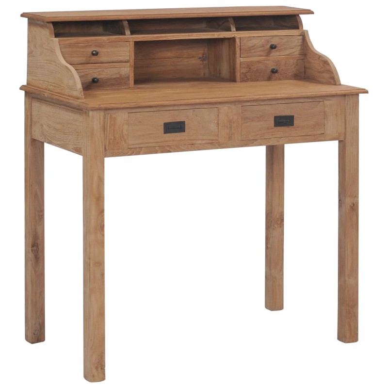 vidaXL Escritorio de madera maciza de teca 90x50x100 cm vidaXL Escritorio de madera maciza de teca 90x50x100 cm