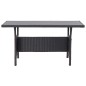 vidaXL Mesa de jardín ratán sintético negro 120x70x66 cm vidaXL Mesa de jardín ratán sintético negro 120x70x66 cm