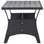vidaXL Mesa de jardín ratán sintético negro 120x70x66 cm vidaXL Mesa de jardín ratán sintético negro 120x70x66 cm