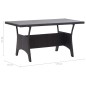 vidaXL Mesa de jardín ratán sintético negro 120x70x66 cm vidaXL Mesa de jardín ratán sintético negro 120x70x66 cm