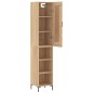 vidaXL Aparador de madera contrachapada roble Sonoma 34,5x34x180 cm vidaXL Aparador de madera contrachapada roble Sonoma 34,5x34x180 cm