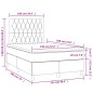 vidaXL Cama box spring con colchón y LED tela gris taupe 120x190 cm vidaXL Cama box spring con colchón y LED tela gris taupe 120x190 cm