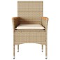 vidaXL Sillones de jardín con cojines 2 uds ratán sintético beige vidaXL Sillones de jardín con cojines 2 uds ratán sintético beige