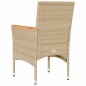 vidaXL Sillones de jardín con cojines 2 uds ratán sintético beige vidaXL Sillones de jardín con cojines 2 uds ratán sintético beige