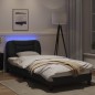 vidaXL Estructura cama con luces LED cuero sintético negro 80x200 cm vidaXL Estructura cama con luces LED cuero sintético negro 80x200 cm