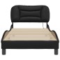 vidaXL Estructura cama con luces LED cuero sintético negro 80x200 cm vidaXL Estructura cama con luces LED cuero sintético negro 80x200 cm