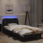 vidaXL Estructura cama con luces LED cuero sintético negro 90x190 cm vidaXL Estructura cama con luces LED cuero sintético negro 90x190 cm