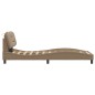 vidaXL Estructura de cama con LED cuero sintético capuchino 90x190 cm
