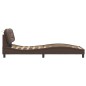 vidaXL Estructura cama con luces LED cuero sintético marrón 90x200 cm vidaXL Estructura cama con luces LED cuero sintético marrón 90x200 cm