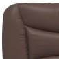 vidaXL Estructura cama con luces LED cuero sintético marrón 100x200 cm