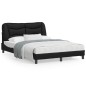 vidaXL Estructura cama con luces LED cuero sintético negro 120x200 cm vidaXL Estructura cama con luces LED cuero sintético negro 120x200 cm