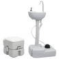 vidaXL Juego de inodoro con lavabo portátil para camping vidaXL Juego de inodoro con lavabo portátil para camping