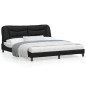 vidaXL Estructura de cama con luz LED cuero sintético negro 180x200 cm vidaXL Estructura de cama con luz LED cuero sintético negro 180x200 cm
