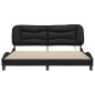 vidaXL Estructura de cama con luz LED cuero sintético negro 180x200 cm vidaXL Estructura de cama con luz LED cuero sintético negro 180x200 cm