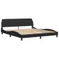 vidaXL Estructura de cama con luz LED cuero sintético negro 180x200 cm vidaXL Estructura de cama con luz LED cuero sintético negro 180x200 cm