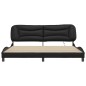 vidaXL Estructura cama con luces LED cuero sintético negro 200x200 cm vidaXL Estructura cama con luces LED cuero sintético negro 200x200 cm