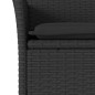 vidaXL Sillones de jardín con cojines 2 uds ratán sintético negro vidaXL Sillones de jardín con cojines 2 uds ratán sintético negro