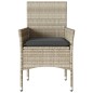 vidaXL Sillones de jardín con cojines 2 uds ratán sintético gris