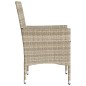 vidaXL Sillones de jardín con cojines 2 uds ratán sintético gris