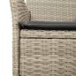 vidaXL Sillones de jardín con cojines 2 uds ratán sintético gris