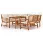 vidaXL Juego comedor jardín y cojines 7 piezas madera maciza acacia vidaXL Juego comedor jardín y cojines 7 piezas madera maciza acacia