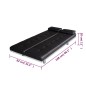 vidaXL Sofá cama con dos cojines cuero artificial ajustable negro vidaXL Sofá cama con dos cojines cuero artificial ajustable negro