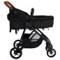vidaXL Cochecito de bebé 3 en 1 de acero gris antracita y negro vidaXL Cochecito de bebé 3 en 1 de acero gris antracita y negro