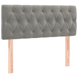 vidaXL Cabecero de terciopelo gris claro 90x7x78/88 cm