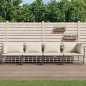 vidaXL Juego de muebles de jardín 4 pzas y cojines ratán PE antracita vidaXL Juego de muebles de jardín 4 pzas y cojines ratán PE antracita