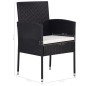 vidaXL Juego de comedor para jardín 7 piezas ratán sintético negro vidaXL Juego de comedor para jardín 7 piezas ratán sintético negro