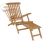 vidaXL Tumbonas con reposapiés 2 unidades madera maciza de teca vidaXL Tumbonas con reposapiés 2 unidades madera maciza de teca