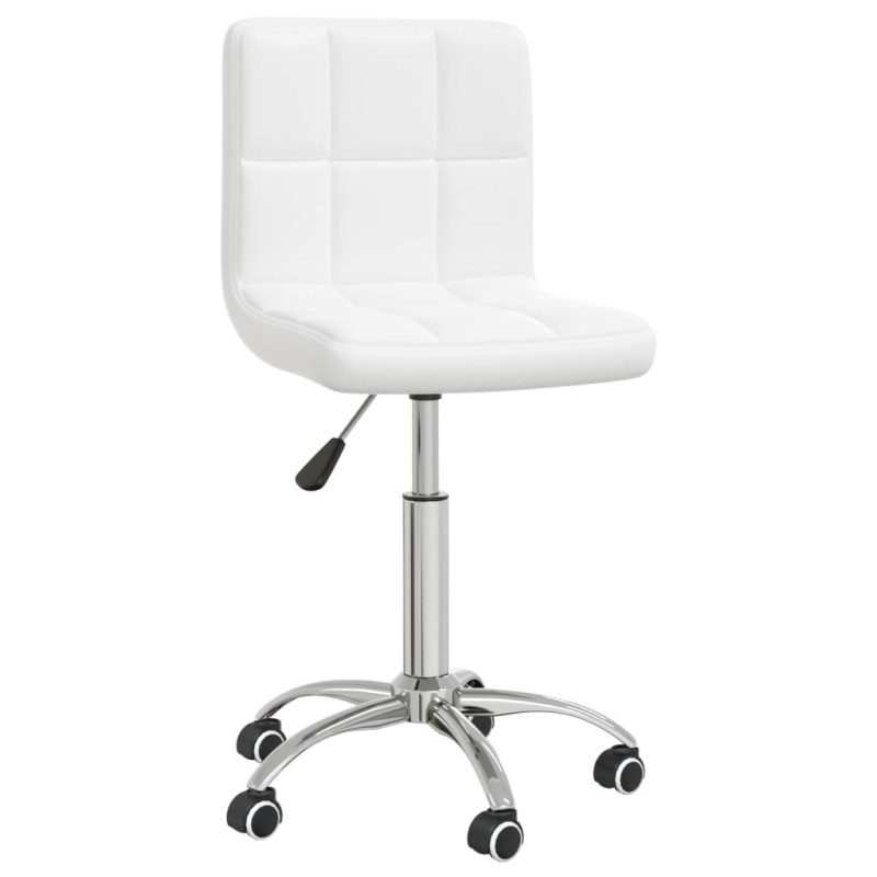 vidaXL Silla de comedor giratoria cuero sintético blanco vidaXL Silla de comedor giratoria cuero sintético blanco