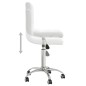 vidaXL Silla de comedor giratoria cuero sintético blanco vidaXL Silla de comedor giratoria cuero sintético blanco