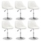 vidaXL Sillas de comedor 6 unidades cuero sintético blanco vidaXL Sillas de comedor 6 unidades cuero sintético blanco