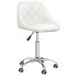 vidaXL Silla de comedor giratoria cuero sintético blanco