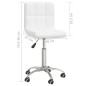 vidaXL Silla de comedor giratoria cuero sintético blanco vidaXL Silla de comedor giratoria cuero sintético blanco