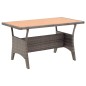 vidaXL Set de comedor jardín 3 piezas con cojines ratán sintético gris vidaXL Set de comedor jardín 3 piezas con cojines ratán sintético gris