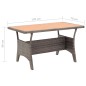 vidaXL Set de comedor jardín 3 piezas con cojines ratán sintético gris vidaXL Set de comedor jardín 3 piezas con cojines ratán sintético gris