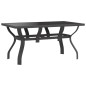 vidaXL Juego de comedor de jardín 7 piezas con cojines gris y negro vidaXL Juego de comedor de jardín 7 piezas con cojines gris y negro