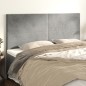 vidaXL Cabeceros 4 unidades de terciopelo gris claro 80x5x78/88 cm vidaXL Cabeceros 4 unidades de terciopelo gris claro 80x5x78/88 cm