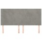 vidaXL Cabeceros 4 unidades de terciopelo gris claro 80x5x78/88 cm vidaXL Cabeceros 4 unidades de terciopelo gris claro 80x5x78/88 cm