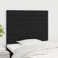 vidaXL Cabeceros 2 unidades de tela negro 80x5x78/88 cm