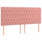 vidaXL Cabeceros 4 unidades de terciopelo rosa 100x7x78/88 cm vidaXL Cabeceros 4 unidades de terciopelo rosa 100x7x78/88 cm