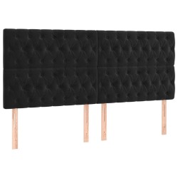 vidaXL Cabeceros 4 unidades de terciopelo negro 90x7x78/88 cm