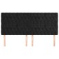 vidaXL Cabeceros 4 unidades de terciopelo negro 90x7x78/88 cm vidaXL Cabeceros 4 unidades de terciopelo negro 90x7x78/88 cm