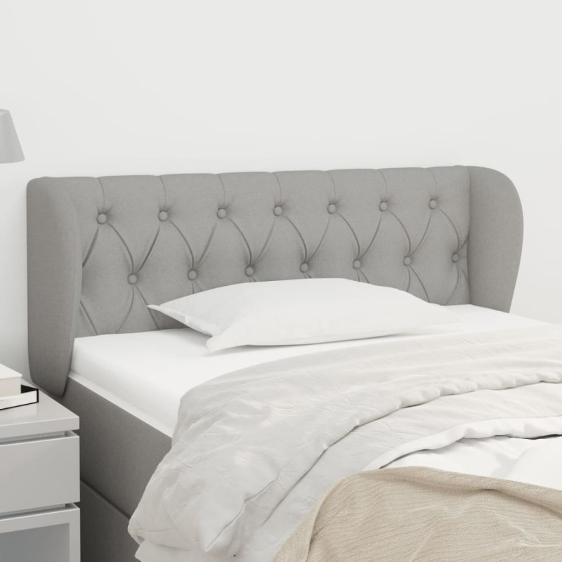 vidaXL Cabecero de tela gris claro 103x23x78/88 cm vidaXL Cabecero de tela gris claro 103x23x78/88 cm